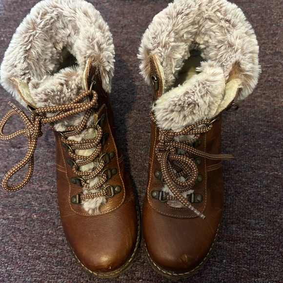 Avellini Shoes Womens Size EU 38 US 7.5 Brown Leather Lace Up Boots *GUC* - Picture 1 of 1